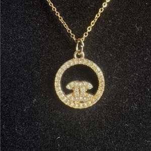 Elegant Stamped Gold Pendant